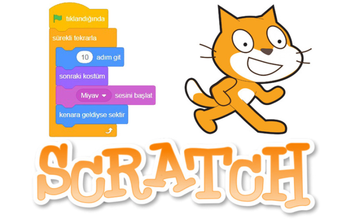 Scratch blok kodlama örneği ve Scratch kedisi